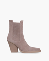 Paris Texas Suede Dallas Ankle Booties In Taupe