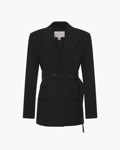 Materiel Oversized Belted Blazer In Black