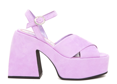 Nodaleto Purple Bulla Joni Heeled Sandals In Lilac