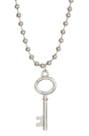 ABOUND KEY PENDANT & BALL CHAIN NECKLACE