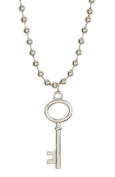 Abound Key Pendant & Ball Chain Necklace In Silver