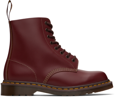 Dr. Martens' Vintage 1460 Leather Ankle Boots In Red