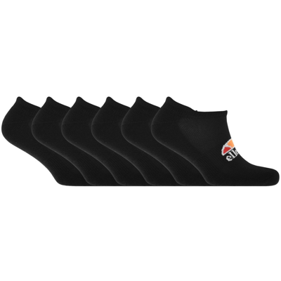 Ellesse 6 Pack Trainer Socks Black