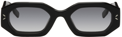 Mcq By Alexander Mcqueen Black Rectangular Sunglasses In 001 Black