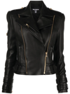 BALMAIN ZIPPED LEATHER JACKET