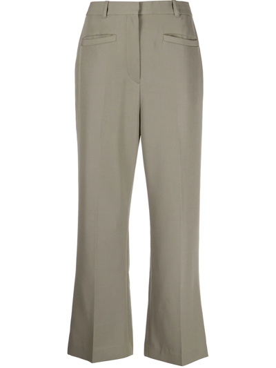 3.1 Phillip Lim / フィリップ リム Flared Cropped Wool Trousers In Thyme
