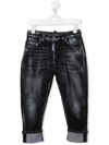 Dsquared2 Mid-rise Distressed-effect Jeans In Dq02