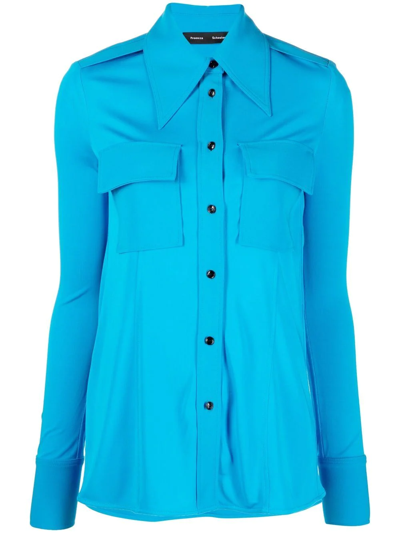 Proenza Schouler Oversized-collar Shirt In Blue