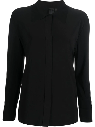 Norma Kamali Plain Long-sleeve Shirt In Black