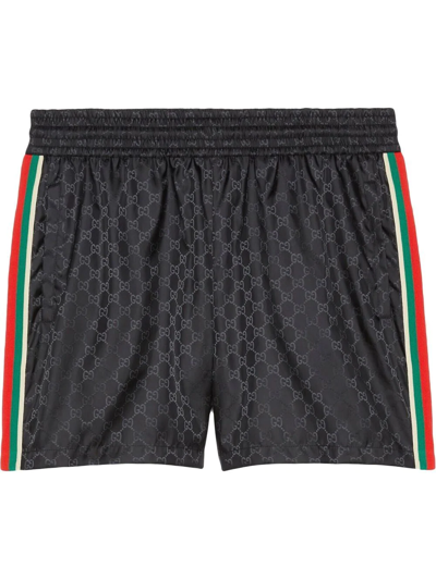 GUCCI GG-JACQUARD ELASTICATED SWIM SHORTS