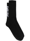 Ambush Logo-jaquard Socks In Black