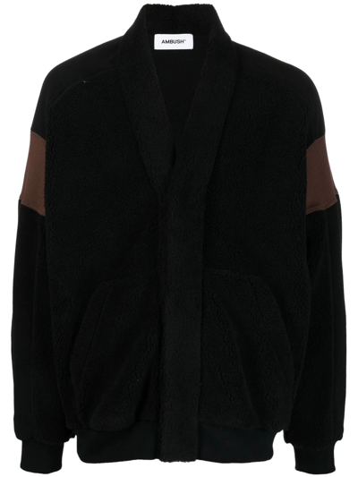 Ambush Contrast-panel Bomber Jacket In Black