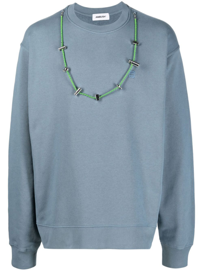 Ambush Stoppers Crew-neck Sweatshirt In Blue