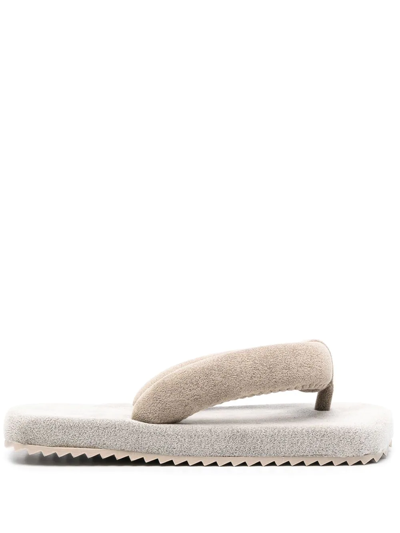 Yume Yume Two-tone Thong-strap Sandals In Grey