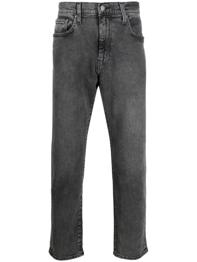 Levi's Logo-patch Straight-leg Jeans In Grigio