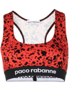 RABANNE ABSTRACT-PRINT BRALETTE TOP