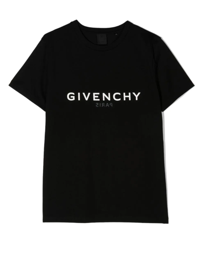 Givenchy Kids' Logo-print Cotton T-shirt In Black