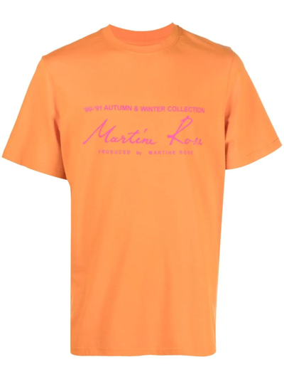 Martine Rose Logo Print Short-sleeve T-shirt In White