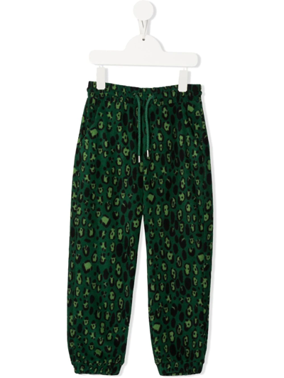 Mini Rodini Kids' All-over Animal-print Trousers In Green