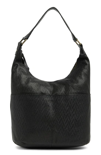 American Leather Co. Carrie Hobo Bag In Black Italian Weave