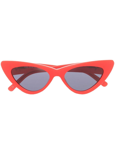 Attico Red Linda Farrow Edition Dora Sunglasses