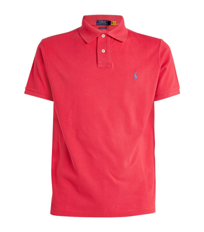 Polo Ralph Lauren Slim Fit Short Sleeve Polo Shirt In Red