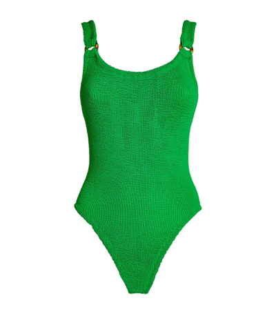 Hunza G Domino Ring Swimsuit In Green