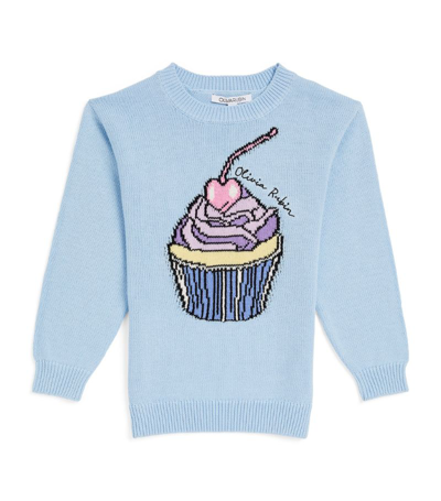 Olivia Rubin Cotton Aria Sweater (2-11 Years) In Blue