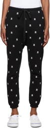 R13 Embroidered-logo Track Pants In Black W/ Logo