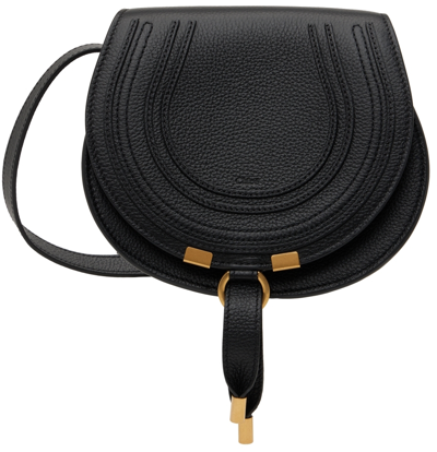 Chloé Black Small Marcie Shoulder Bag In 001 Black