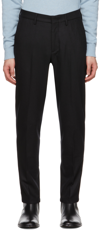 DUNHILL BLACK WOOL TROUSERS