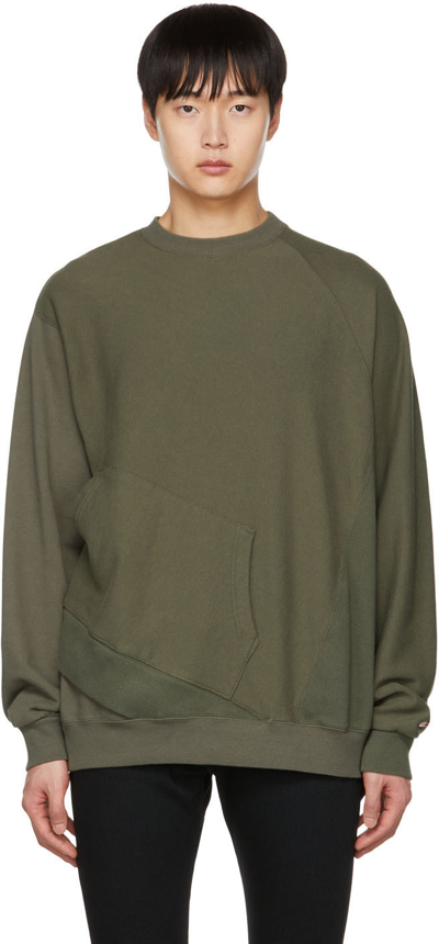 Undercoverism Khaki Asymmetric Sweatshirt