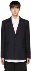 Wooyoungmi Navy Wool Blazer In Navy 933n