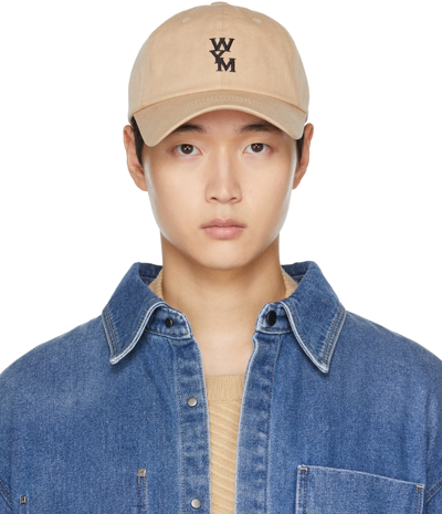 Wooyoungmi Logo-embroidered Cotton Cap In Nude