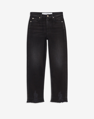 Iro Redon Faded High-waisted Jeans In Used Black