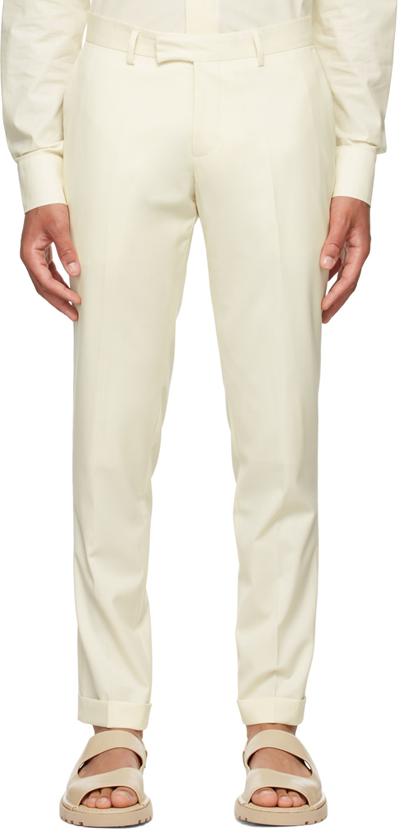 Lukhanyo Mdingi Ssense Exclusive Off-white Wool Trousers In Butter