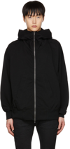 Julius Black Twisted Tuck Hoodie In Black