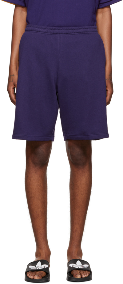 Flagstuff Purple Embroidered Shorts
