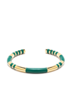Aurelie Bidermann Enamelled-design Open-back Bangle In Gold