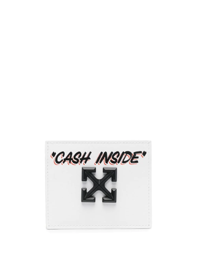 Off-white Jitney Leather Cardholder In White