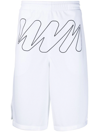Off-white Wave-detail Shorts In White
