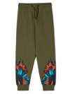 Marcelo Burlon County Of Milan Signature Wings-print Track Pants In Green