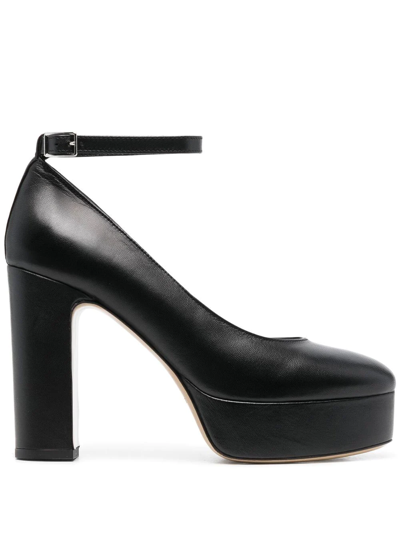 P.a.r.o.s.h Pumps With Ankle Lace In Black