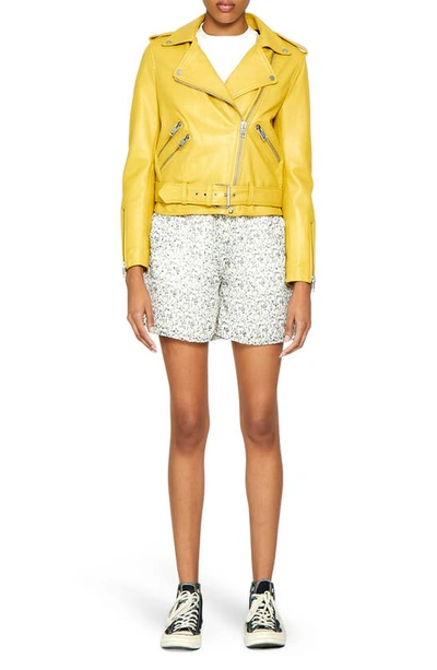 Walter Baker Allison Leather Moto Jacket In Dijon
