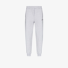 Helmut Lang Grey Logo Print Tapered Track Pants In Grey
