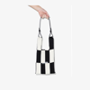 LASTFRAME BLACK AND WHITE MACRO ICHIMATSU MARKET SMALL TOTE BAG,L2222218038255