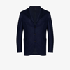 Brunello Cucinelli Men Cashmere Jersey Blazer With Patch Pockets In Blue