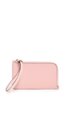 Strathberry Princes Street Leather Wristlet In Caledonian Pink/soft Pink