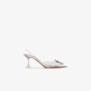 AMINA MUADDI CLEAR BEGUM 70 CRYSTAL SLINGBACK PUMPS - WOMEN'S - LEATHER/RUBBER/RUBBERRUBBER,BEGUMGLASS70CL17917676