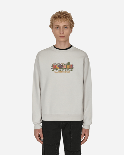 Martine Rose Classic Embroidered Crewneck Sweatshirt In Grey